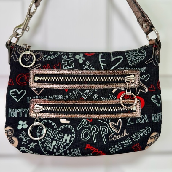 Coach Poppy Graffiti Glam Mini Shoulder Bag | Rare Discontinued 2010s | Good ✨ 👜 - Picture 1 of 14
